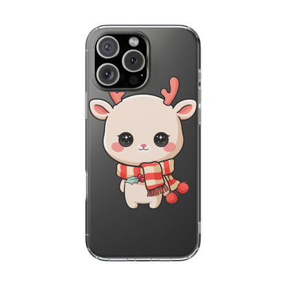 Christmas Reindeer Phone Case, Cute Kawaii Holiday Gift