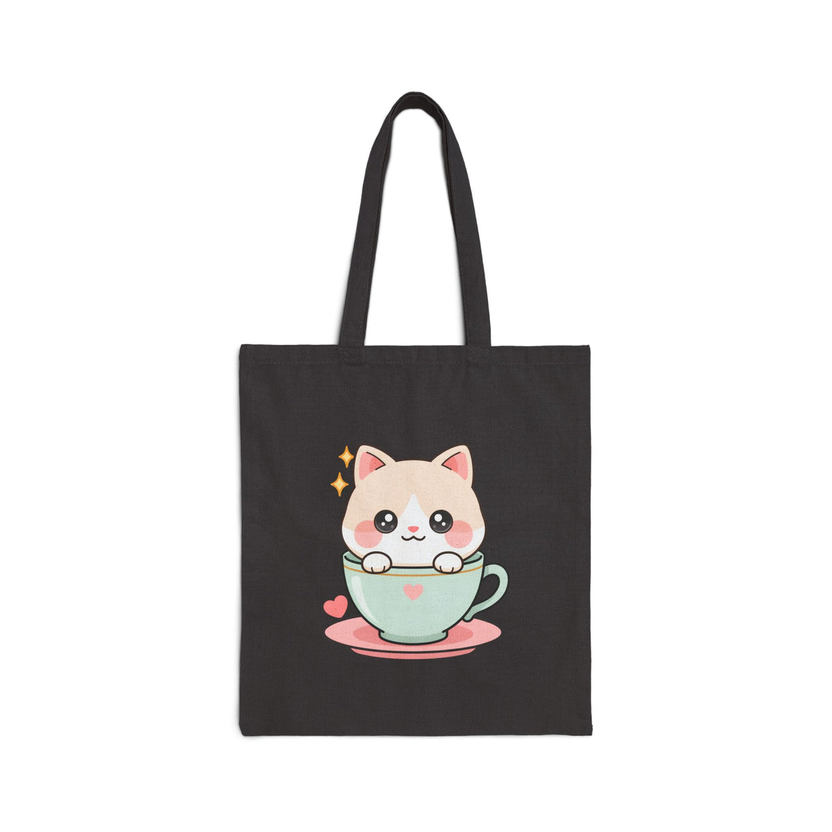 Kawaii Cat Tote Bag – Teacup Kitten Gift