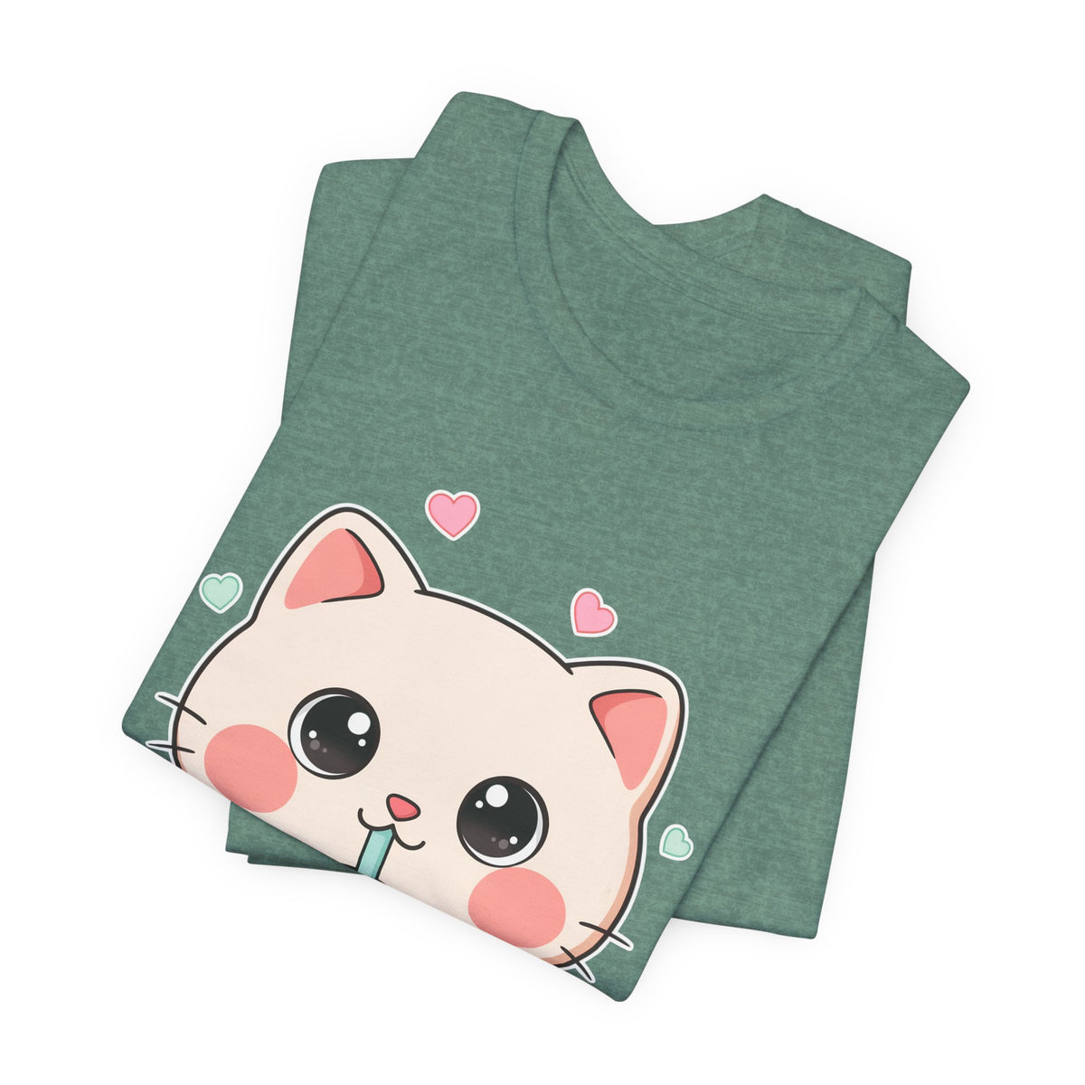 Kawaii Bubble Tea Cat T-Shirt for Cat and Boba Lovers