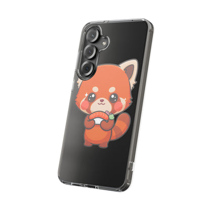 Red Panda Sushi Phone Case, Cute Kawaii Clear Case
