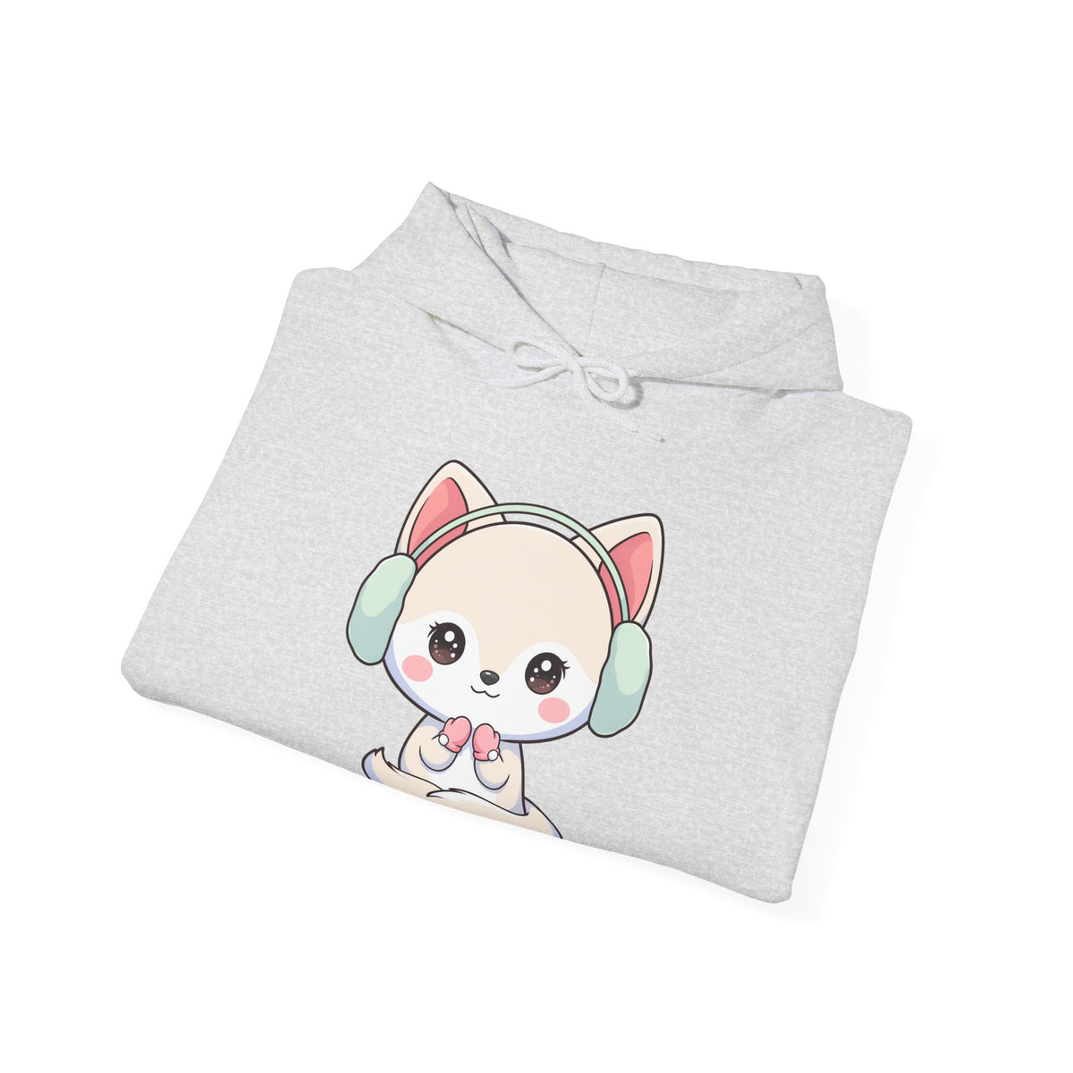Kawaii Arctic Fox Hoodie – Cute Winter Animal Sweatshirt