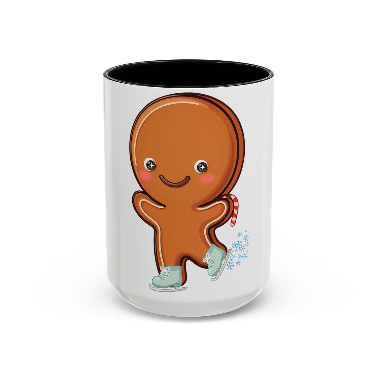 Gingerbread Man Ice Skating Accent Coffee Mug