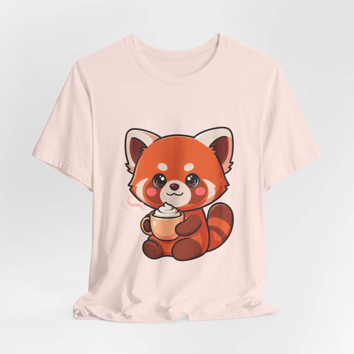 Kawaii Red Panda Coffee Tee for Cute Animal Lovers