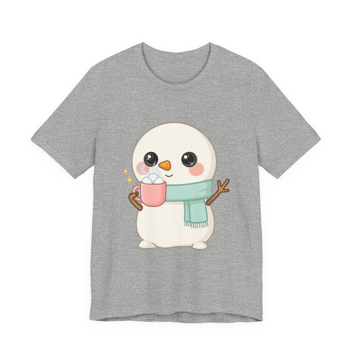 Kawaii Snowman T-Shirt for Cozy Cocoa Breaks