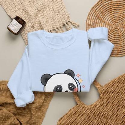 Kawaii Panda Skateboard Sweatshirt, Cute Chibi Panda