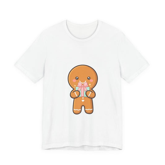 Kawaii Gingerbread Man Christmas Gift Unisex Tee