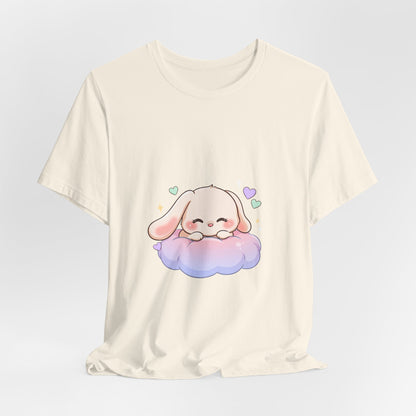 Kawaii Sleeping Bunny Tee, Cute Cloud Nap Unisex Shirt