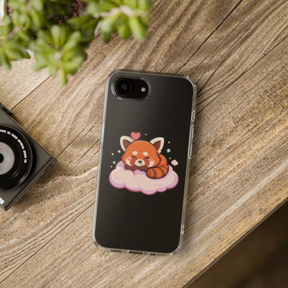 Cute Red Panda Phone Case, Dreamy Kawaii Cloud Art