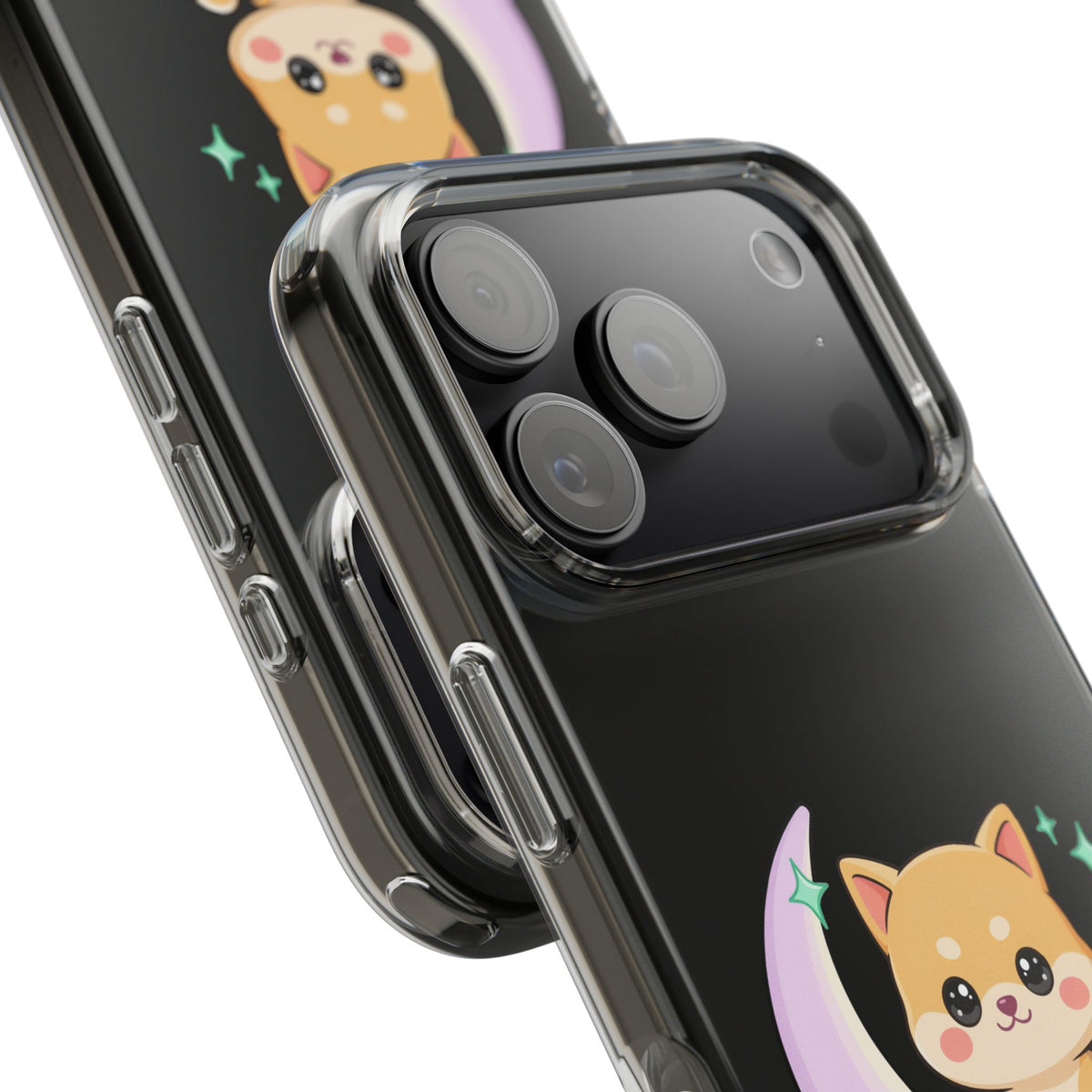 Kawaii Shiba Inu Phone Case – Crescent Moon Cutie