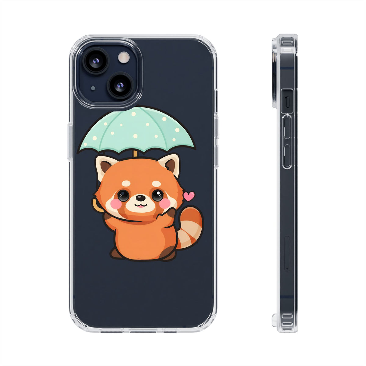 Kawaii Red Panda Clear Impact-Resistant Case