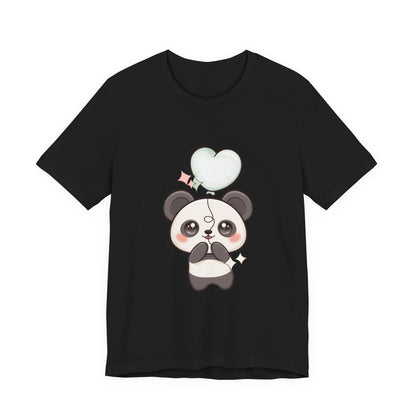 Kawaii Panda T-Shirt with Floating Balloon
