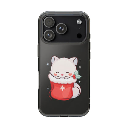 Christmas Fox Phone Case, Cute Holiday Stocking Gift