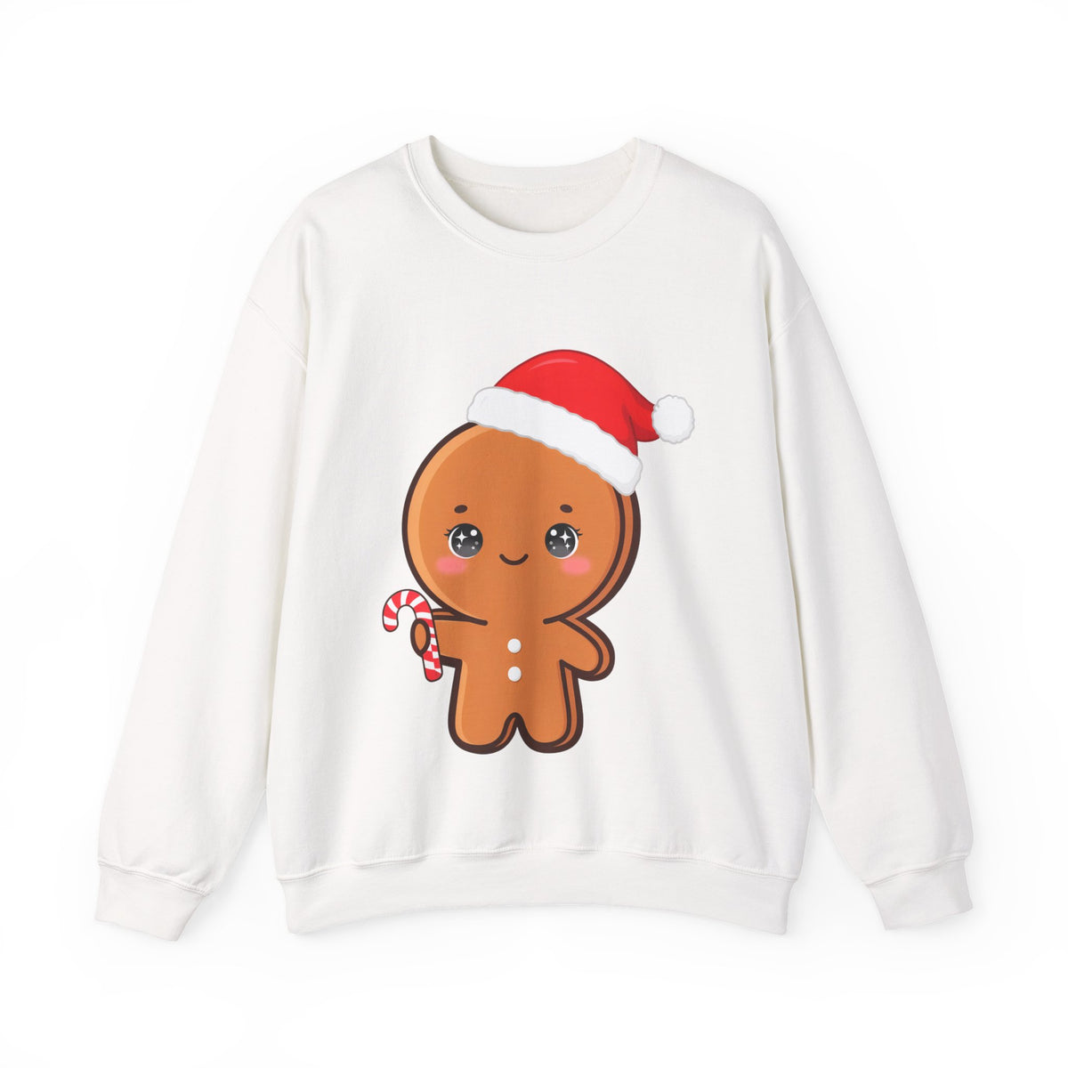 Christmas Gingerbread Sweatshirt, Cute Kawaii Holiday Crewneck