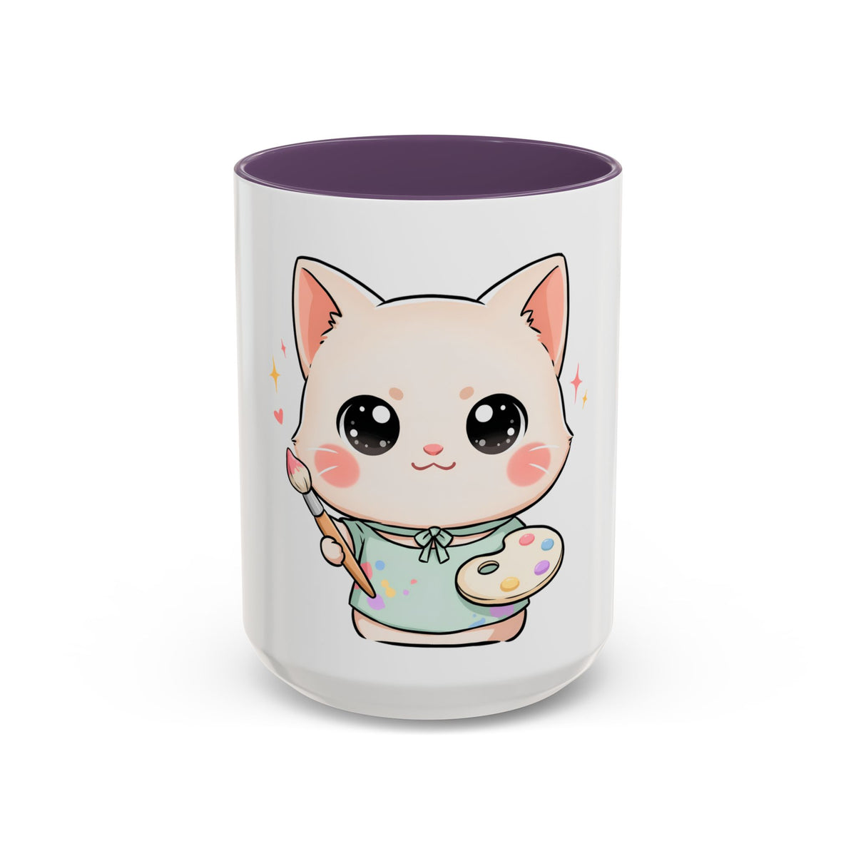 Kawaii Cat Artist Accent Coffee Mug