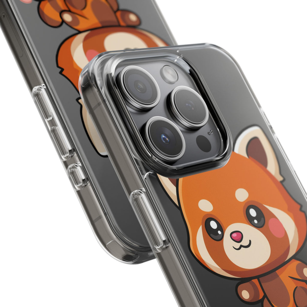 Red Panda Skateboard Phone Case, Cute Kawaii Style