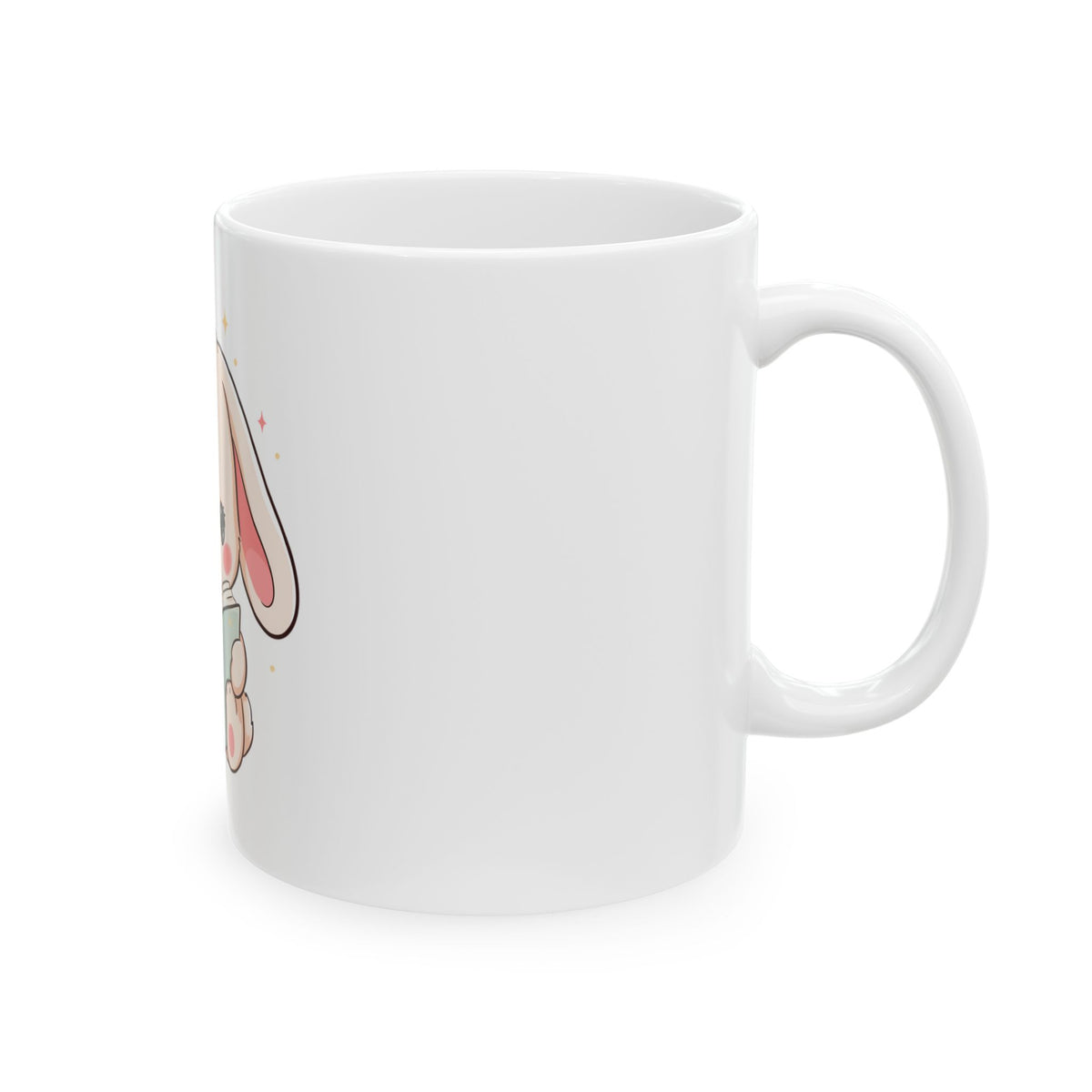 Book Lover Bunny Mug, Cute Reading Gift for Bookworms