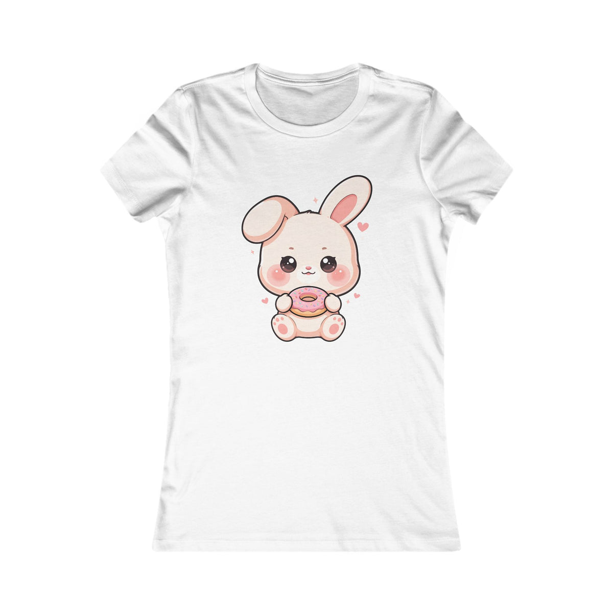 Kawaii Bunny Donut T-Shirt for Women