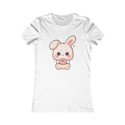 Kawaii Bunny Donut T-Shirt for Women