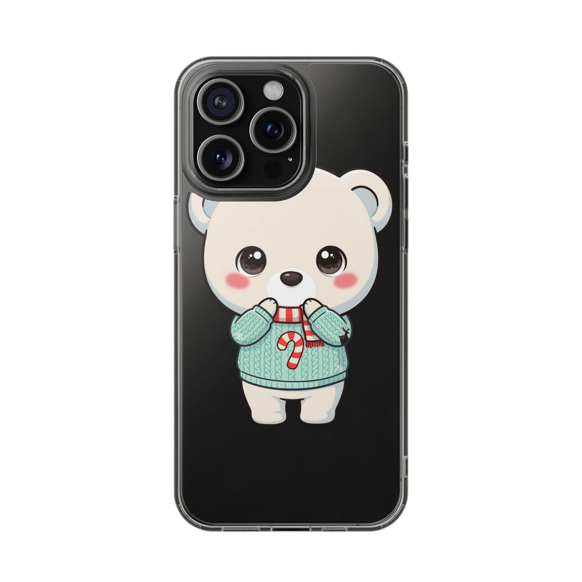 Kawaii Christmas Bear Phone Case for Holiday Season