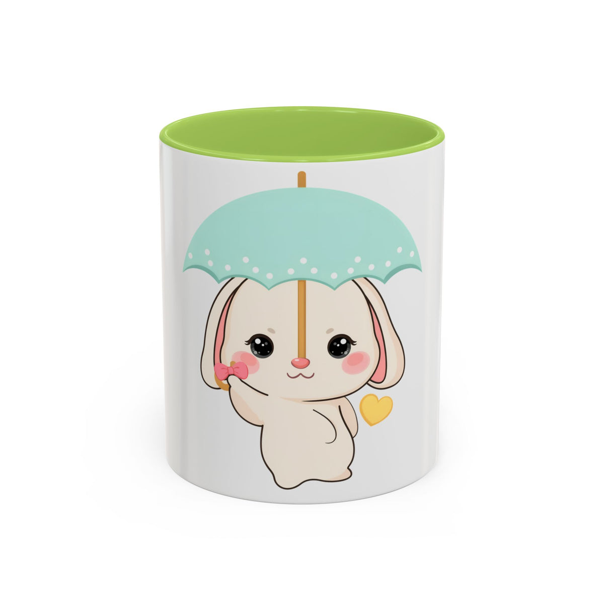 Kawaii Bunny Accent Coffee Mug for a Cheerful Desk