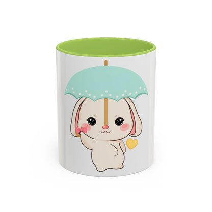 Kawaii Bunny Accent Coffee Mug for a Cheerful Desk