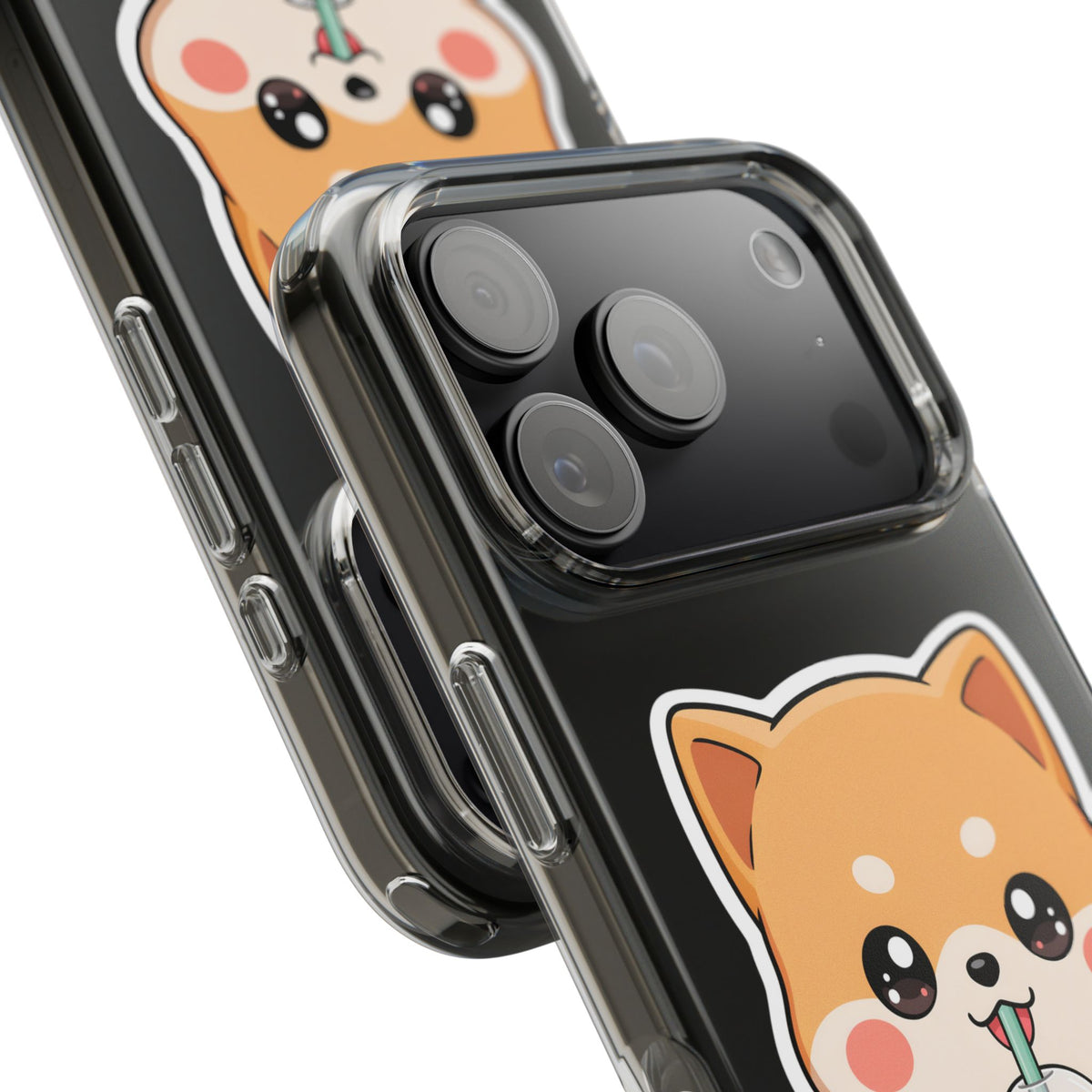 Kawaii Shiba Inu Phone Case for Bubble Tea Lovers