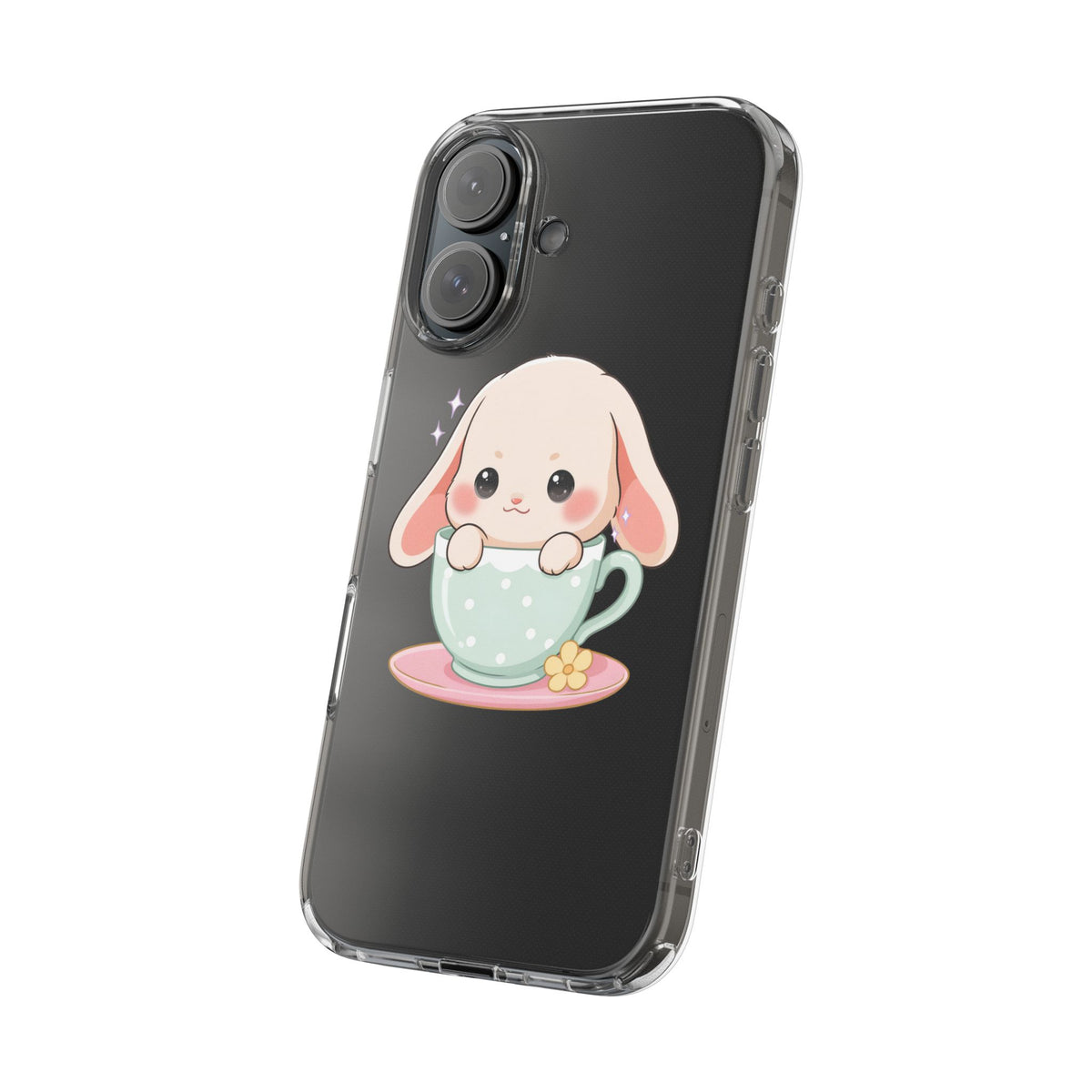 Kawaii Bunny Phone Case, Cute Teacup Rabbit