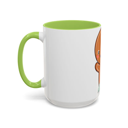 Gingerbread Man Ice Skating Accent Coffee Mug