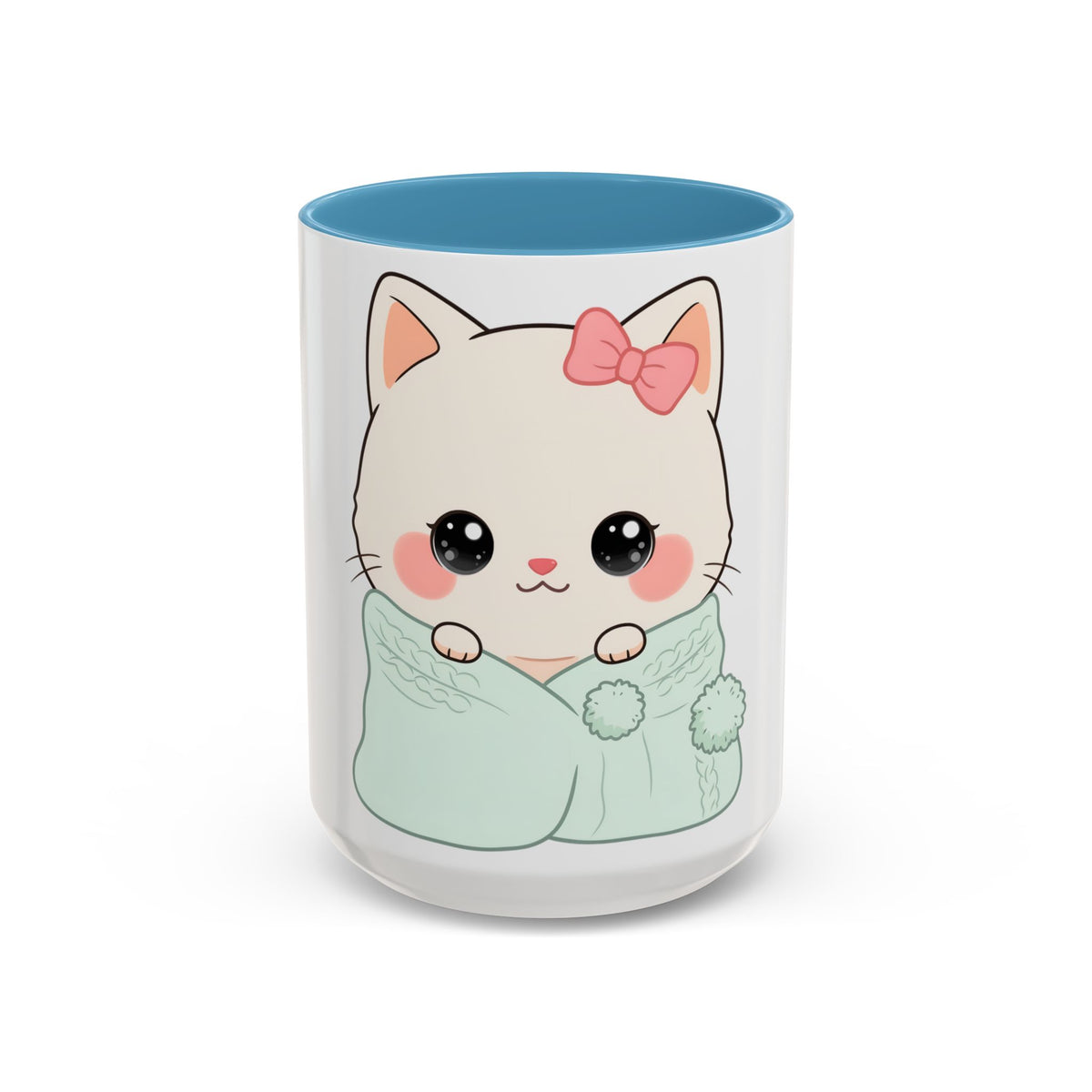 Cozy Cat Accent Mug for Kawaii Cat Lovers
