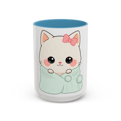 Cozy Cat Accent Mug for Kawaii Cat Lovers