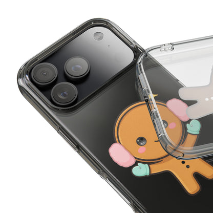 Kawaii Gingerbread Phone Case, Cute Winter Character