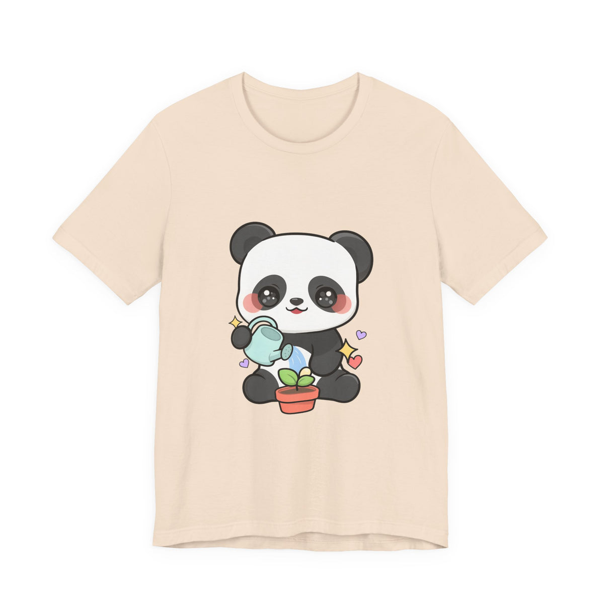 Kawaii Panda T-Shirt, Cute Plant Lover Gift