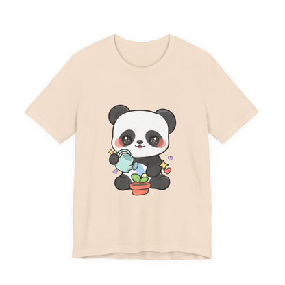 Kawaii Panda T-Shirt, Cute Plant Lover Gift