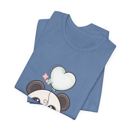 Kawaii Panda T-Shirt with Floating Balloon