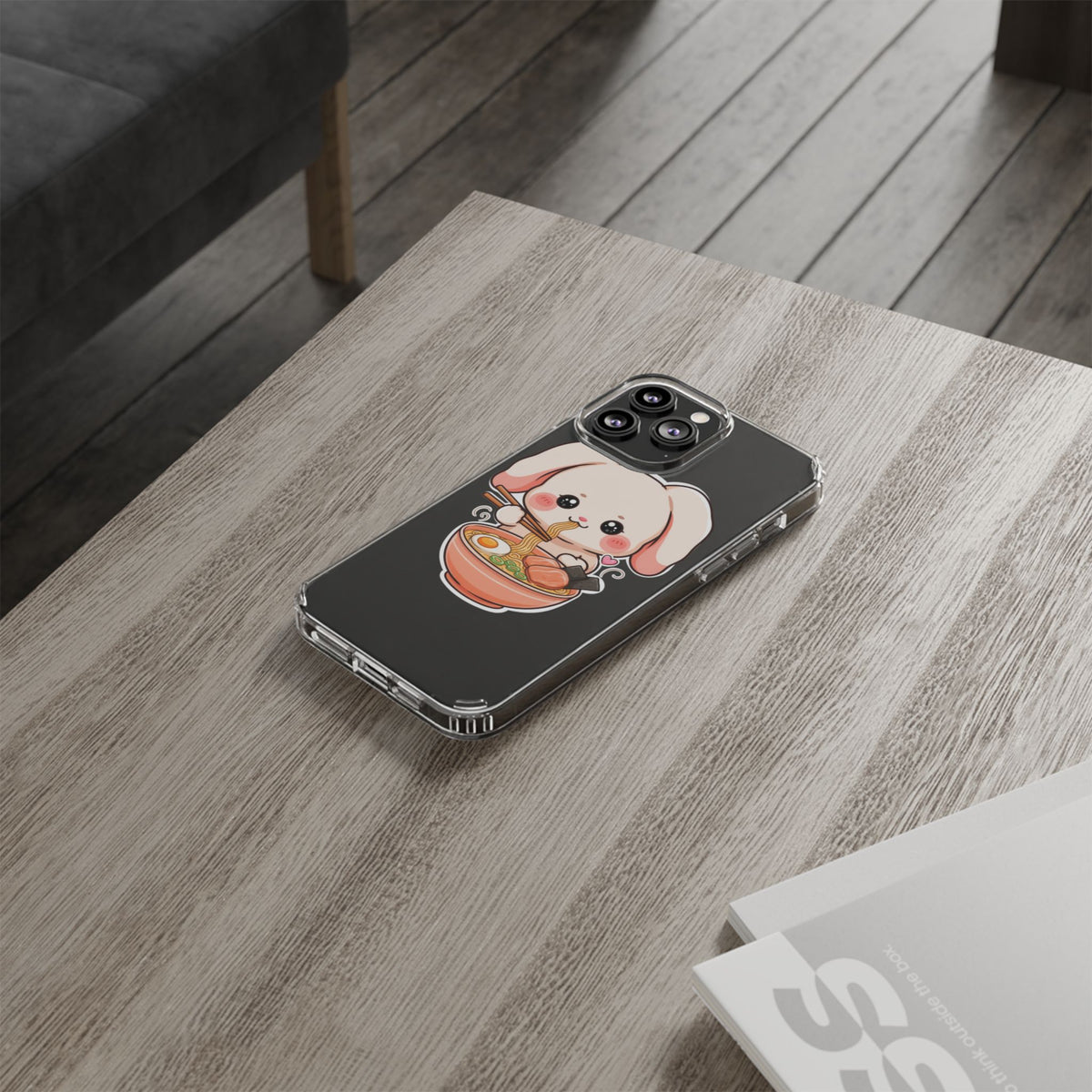 Kawaii Ramen Bunny Clear Impact-Resistant Case