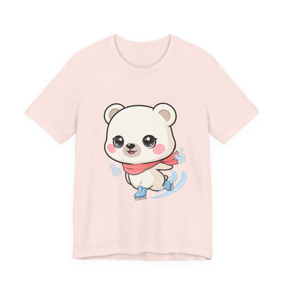 Kawaii Ice Skating Polar Bear Tee for Winter Gift Giving