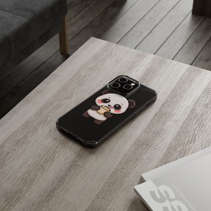Kawaii Panda Latte Clear Impact-Resistant Case
