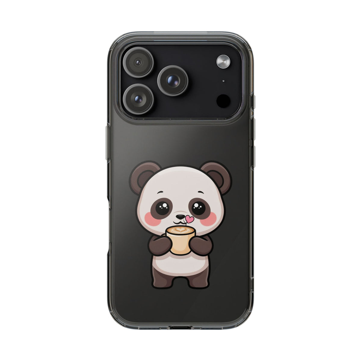 Kawaii Panda Latte Clear Impact-Resistant Case