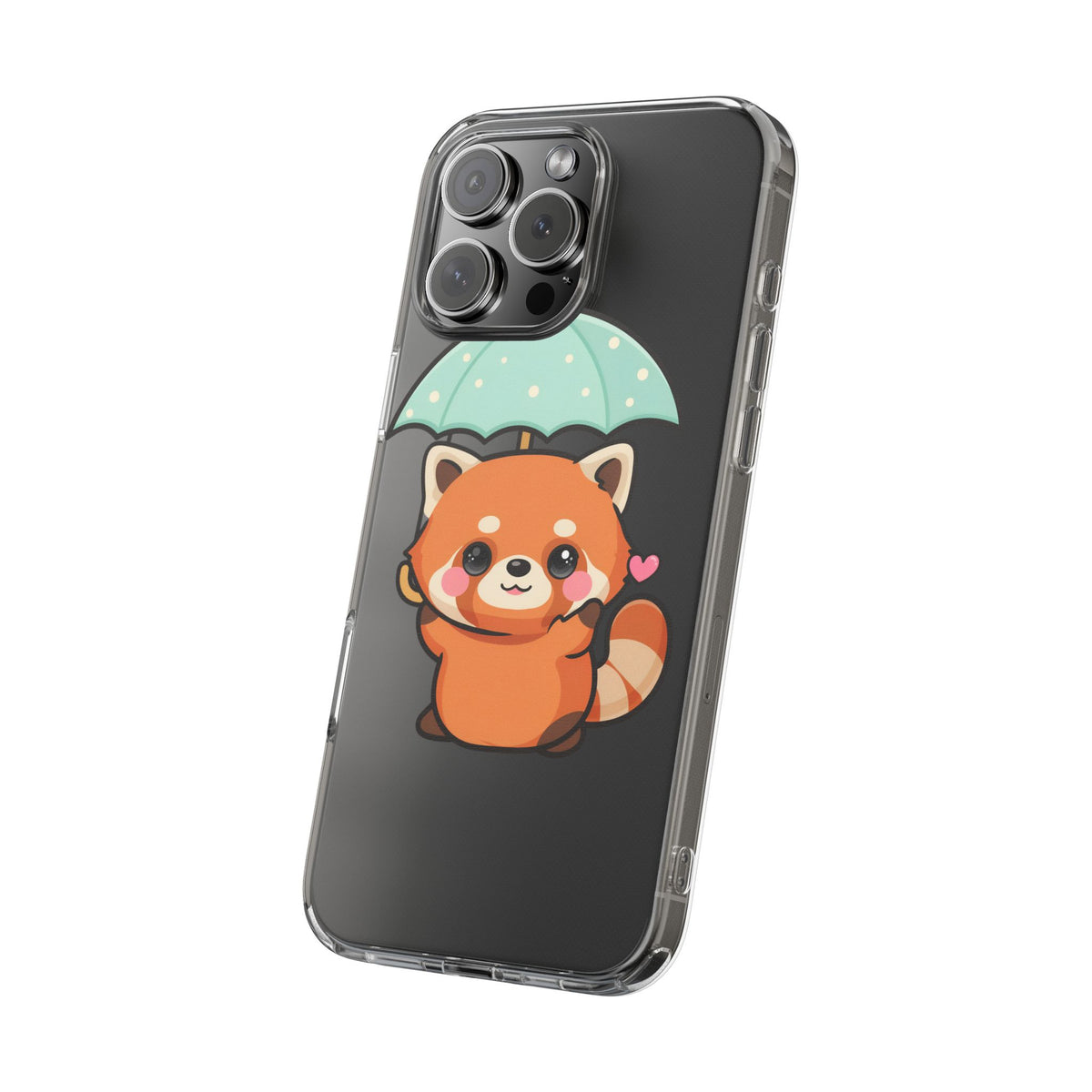 Kawaii Red Panda Clear Impact-Resistant Case