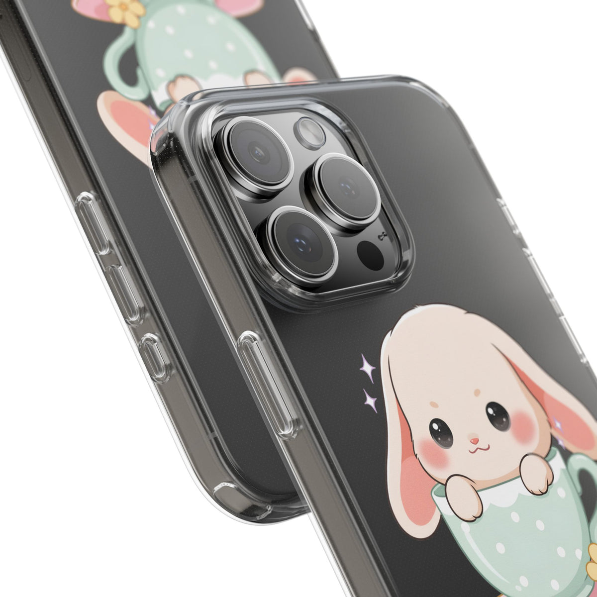 Kawaii Bunny Phone Case, Cute Teacup Rabbit