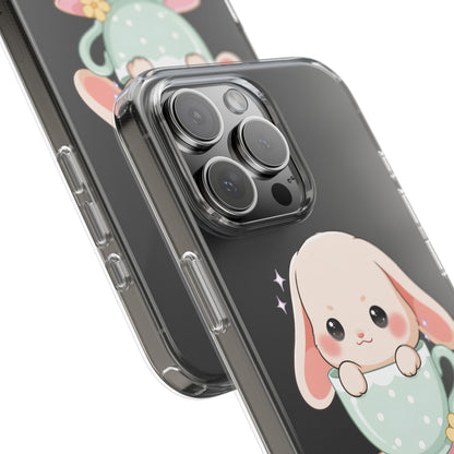 Kawaii Bunny Phone Case, Cute Teacup Rabbit