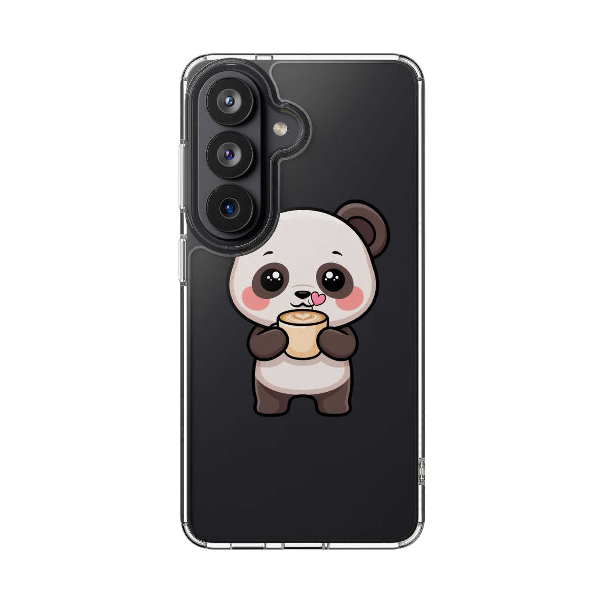 Kawaii Panda Latte Clear Impact-Resistant Case