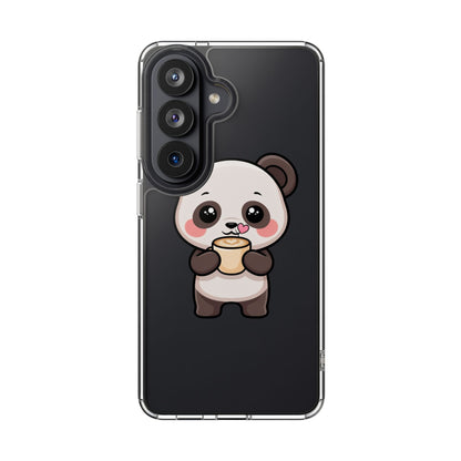 Kawaii Panda Latte Clear Impact-Resistant Case