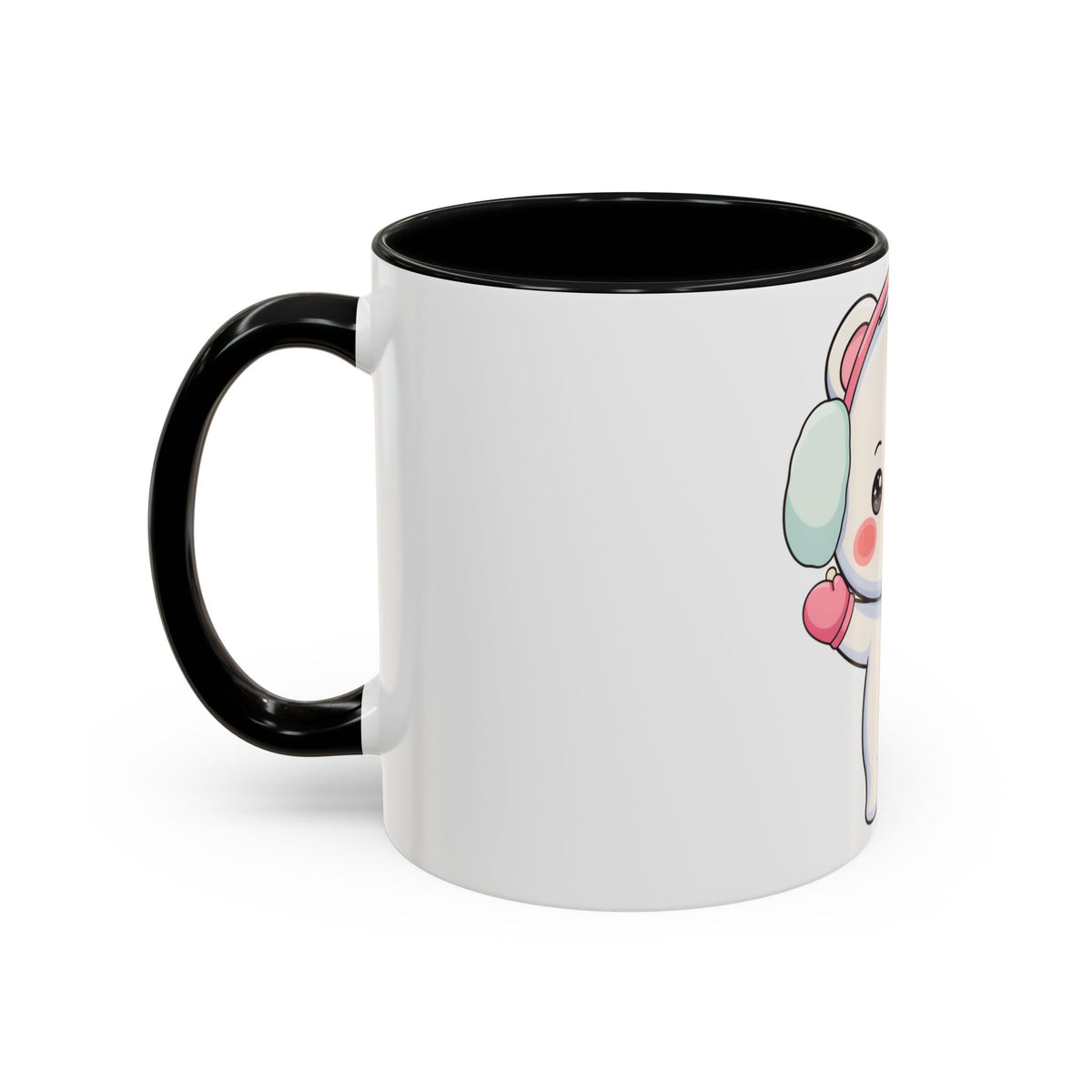 Kawaii Polar Bear Mug, Cute Winter Accent Coffee Mug
