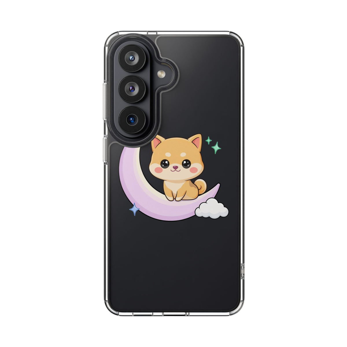Kawaii Shiba Inu Phone Case – Crescent Moon Cutie