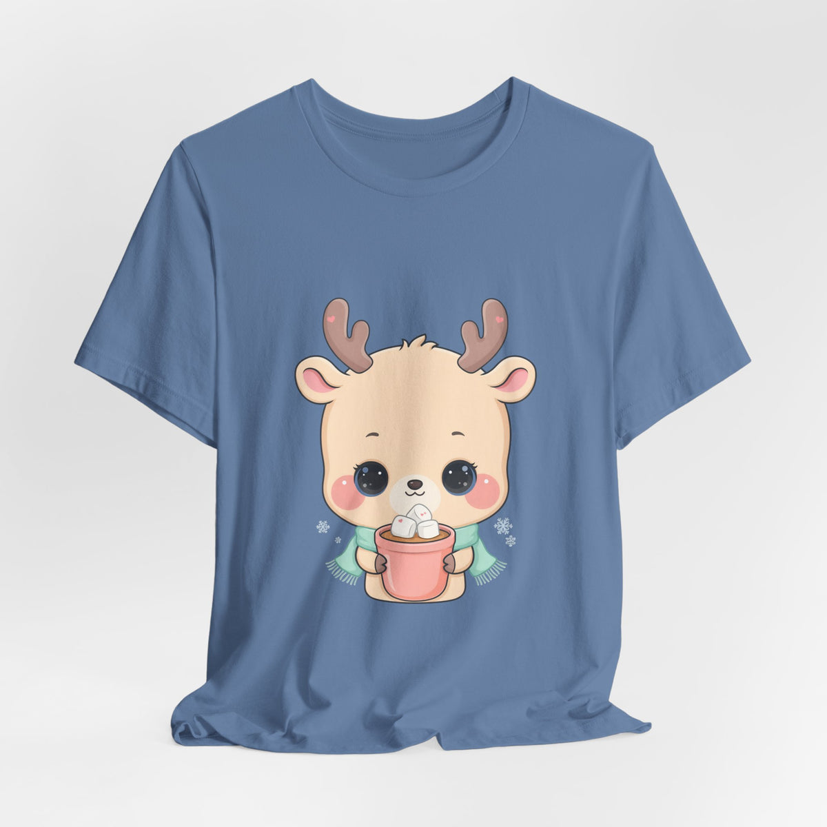 Kawaii Reindeer T-Shirt for Cozy Cocoa Season