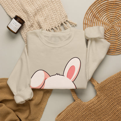 Kawaii Bunny Sweatshirt, Cute Latte Lover Crewneck