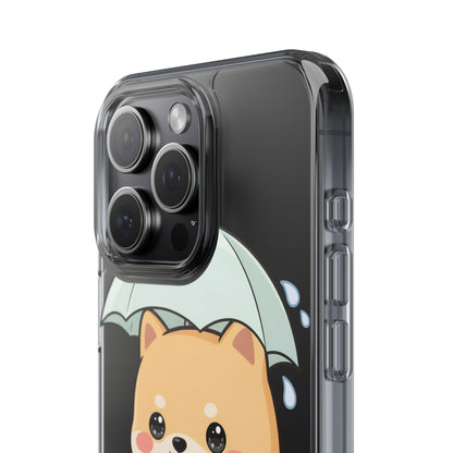 Shiba Inu Phone Case, Kawaii Rainy Day Pup