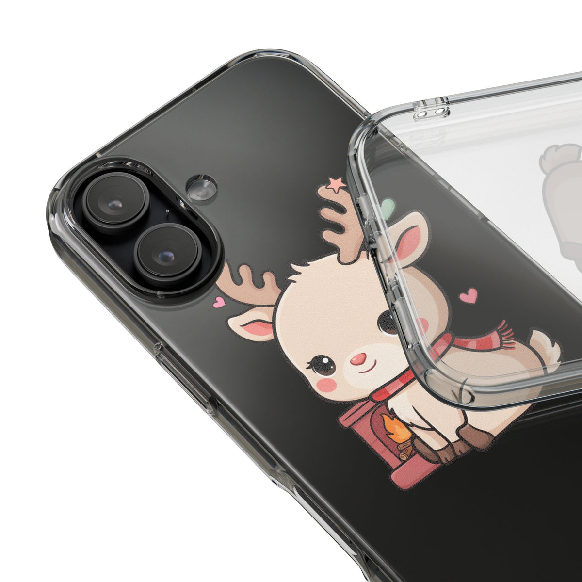 Kawaii Reindeer Phone Case for Cozy Holiday Cheer