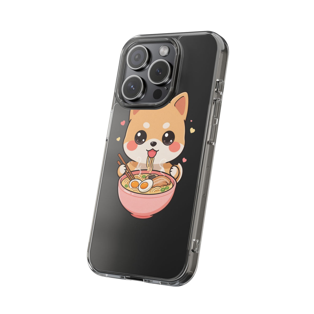 Kawaii Shiba Inu Ramen Clear Impact-Resistant Case